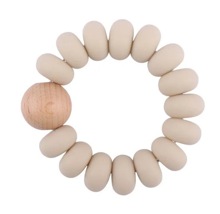 56a1cf38-8287-4fed-9d35-552e89e7b196 Baby siliconen bijtring | Rondo | ZAND - Afbeelding 1