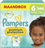Pampers Premium Protection - Maat 6 (13kg-18kg) - 144 Luiers - Maandbox