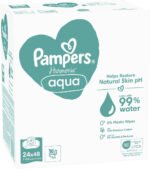 Pampers Harmonie Aqua Billendoekjes - 24 Verpakkingen = 1152 Babydoekjes - Afbeelding 2