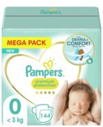 Pampers - Premium Protection - Maat 0 - Maandbox - 144 luiers - Premature luiers