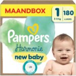 Pampers Harmonie Luiers - Maat 1 (2kg-5kg) - 180 Luiers - Maandbox - Afbeelding 12