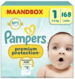 Pampers Premium Protection - Maat 1 (2-5KG) - Mega Maandbox - 168 luiers - 4x42