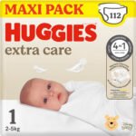 Huggies® Extra Care baby luiers, tot kg), luiers met vochtindicator en Disney designs, Maxi Pack