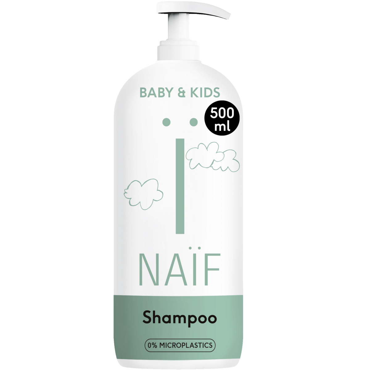 8f97304b-1141-47d4-8305-f53bf92daa5c_1200x1200_fill Naïf Voedende Shampoo voor Baby & Kids 500ml - Afbeelding 1
