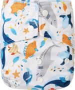HappyBear - Pocketluier Zeedieren | 4-15kg - Onesize - Wasbare luiers - Herbruikbare luiers