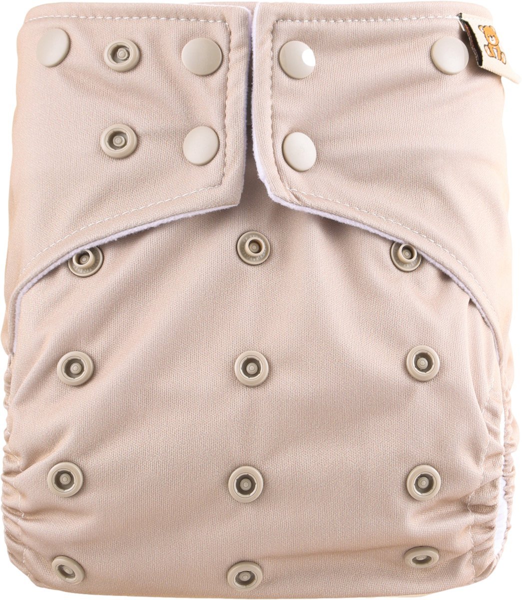 68dc0710f310e62c93cecca935aab700ecb5fa649d259a2910b6c.jpg Pocketluier - Nougat | Inclusief 2 boosters | Wasbare luier | Onesize - 5kg t/m 17kg | Dubbele lekgoten - Afbeelding 1