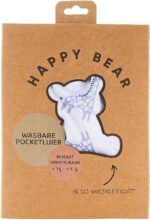HappyBear | Pocketluier - Blue Giraffe | Wasbare luier | Onesize - 5kg t/m 17kg | Dubbele lekgoten - minder kans op doorlekken | Dubbele pocketopening | Inclusief bamboe booster & microvezel booster - Afbeelding 3