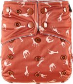 HappyBear | Pocketluier - Savanna | Wasbare luier | Onesize - 5kg t/m 17kg | Dubbele lekgoten - minder kans op doorlekken | Dubbele pocketopening | Inclusief bamboe booster & microvezel booster