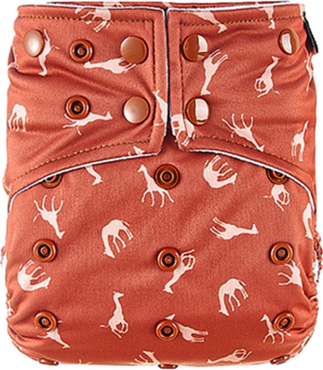 68dc0db93e73f21c383fdaf81c35cb34967307e8b0dbc32f85102.jpg HappyBear | Pocketluier - Savanna | Wasbare luier | Onesize - 5kg t/m 17kg | Dubbele lekgoten - minder kans op doorlekken | Dubbele pocketopening | Inclusief bamboe booster & microvezel booster - Afbeelding 1