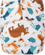 HappyBear - Pocketluier Bosdieren | 4-15kg - Onesize - Wasbare luiers - Herbruikbare luiers